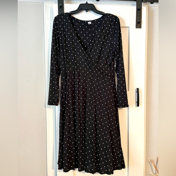 NWT Old Navy Polka Dot ¾ Sleeve Mid Length Dress - Picture 1 of 4